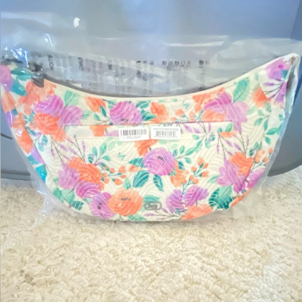 Cottage Blooms Mini Hobo Shoulder Bag - Floral